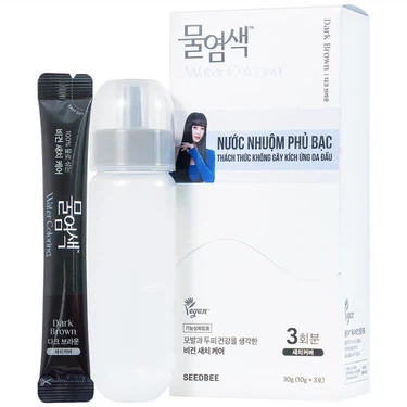 Nước nhuộm phủ bạc - nâu đen Seedbee Water Coloring Dark Brown Nbiyan hộp x 30g