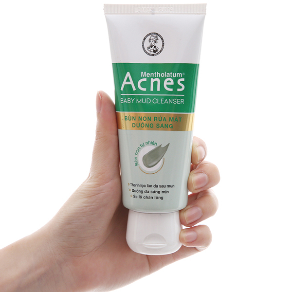 Bùn non rửa mặt dưỡng sáng da  Acnes Baby Mud tuýp 100g