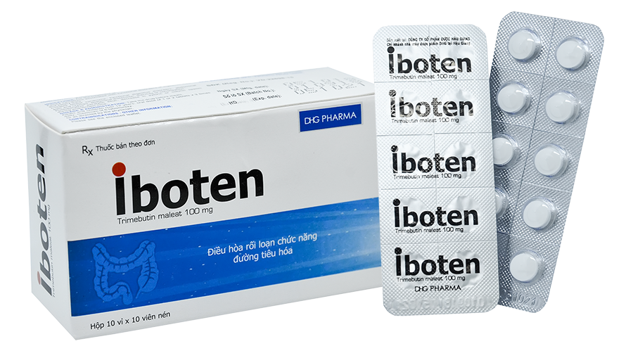 Điều hòa rối loạn chức năng đường tiêu hóa Iboten 100mg DHG hộp 10 vỉ x 10 viên