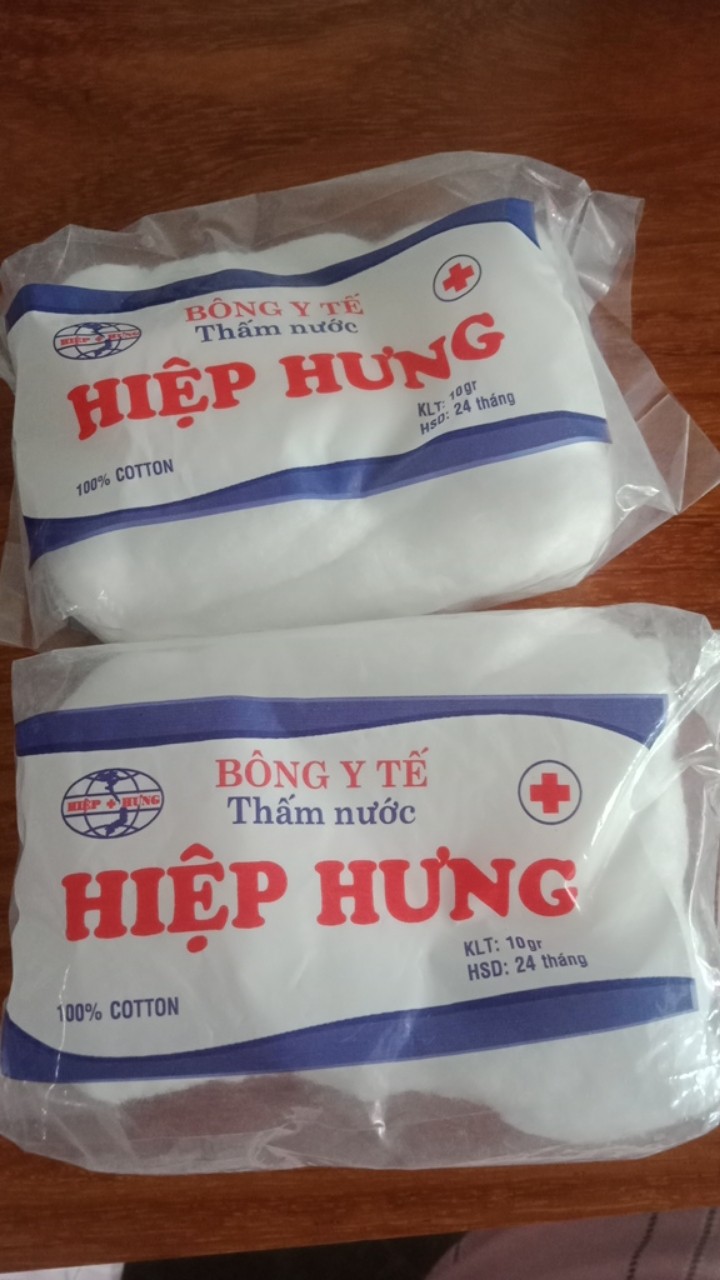 Bông y tế thấm nước Hiệp Hưng gói 10g