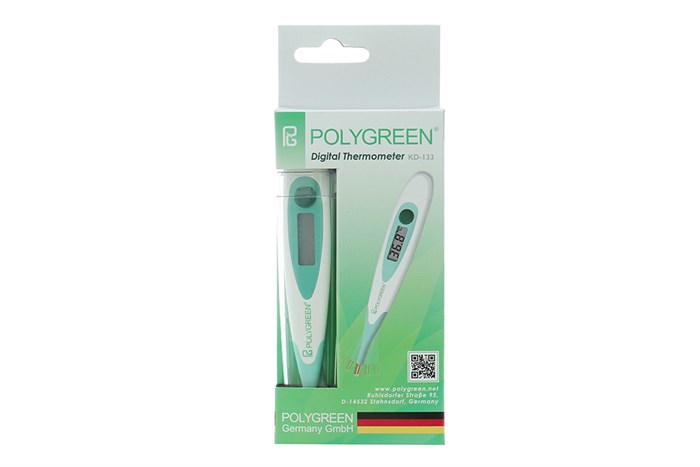 Nhiệt kế điện tử PolyGreen hộp 1 cái