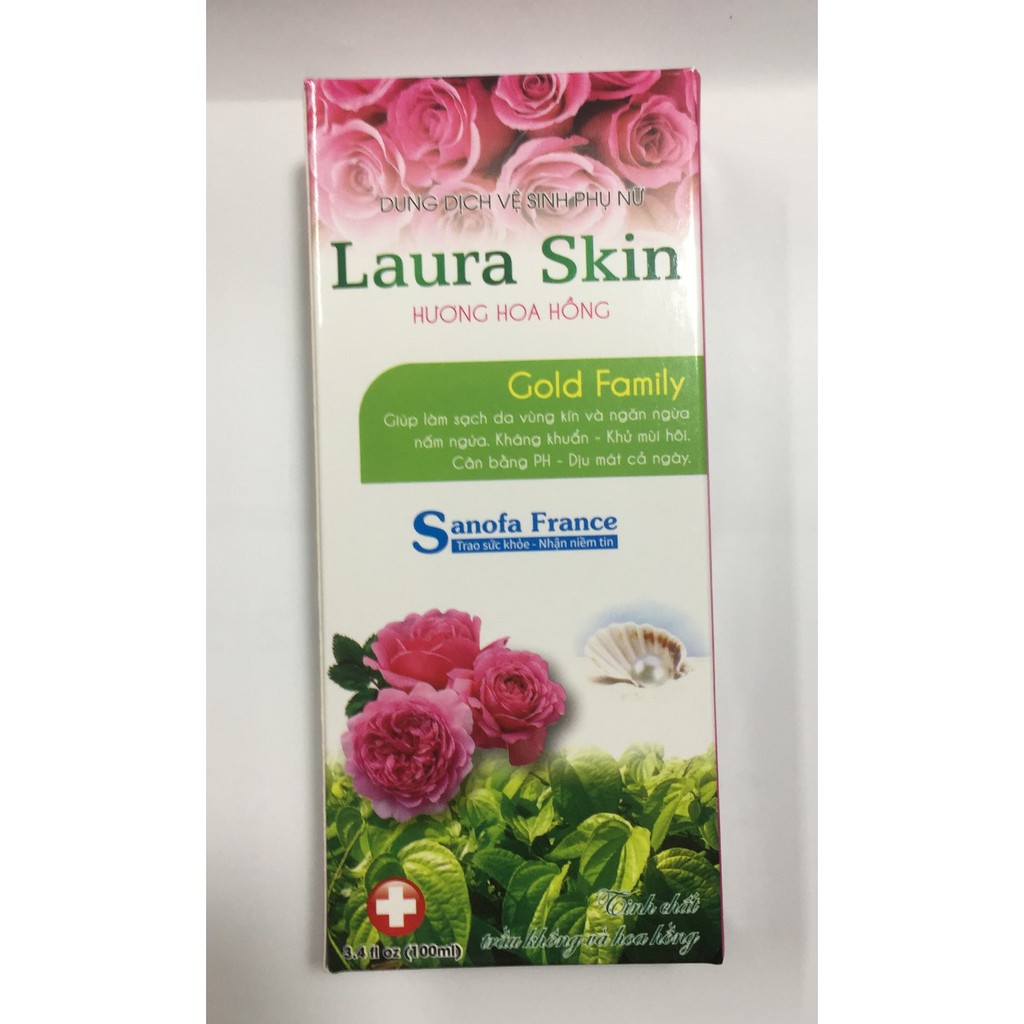 Dung dịch vệ sinh phụ nữ Laura Skin hộp 1 chai 100ml