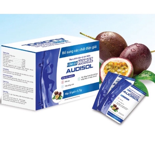 Cốm sủi HOMAZ AUDISOL hộp 30 gói