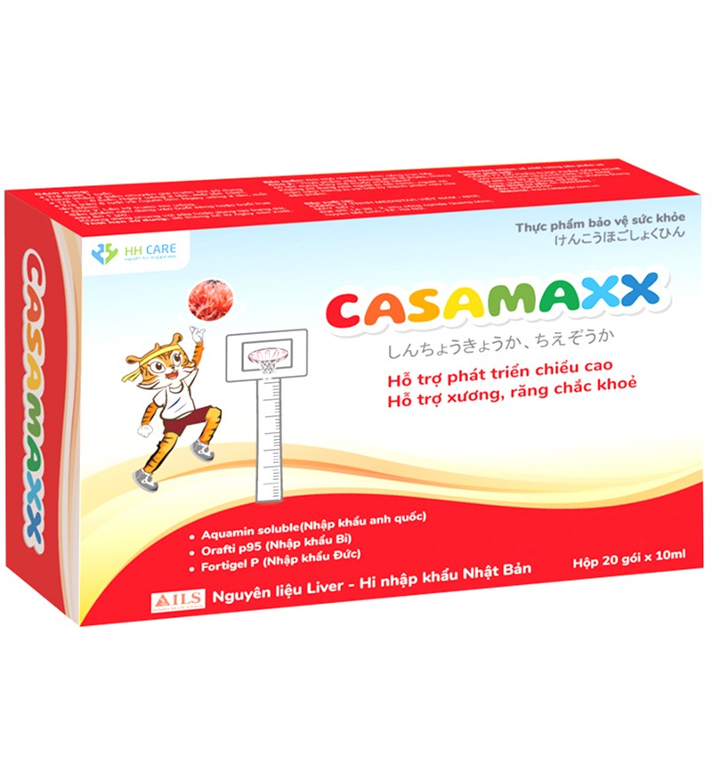 Hỗ trợ phát triển chiều cao, xương răng chắc khỏe Casamaxx hộp 20 gói x 10ml