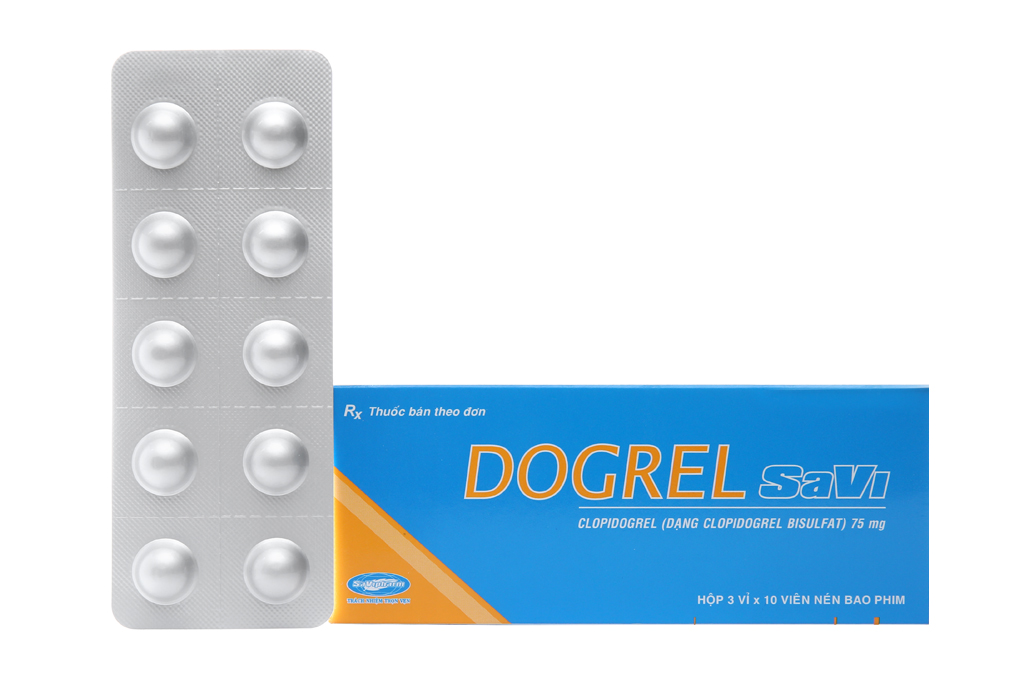 Thuốc ngừa xơ vữa động mạch Dogrel SaVi hộp 3 vỉ x 10 viên
