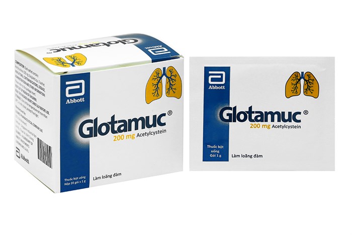 Thuốc làm loãng đàm Glotamuc hộp 20 gói x 1g