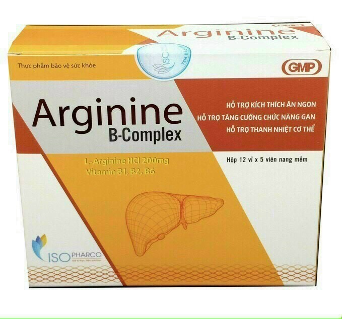 Hỗ trợ kích thích ăn ngon, tăng cường chức năng gan, thanh nhiệt cơ thể Arginine B-Complex Isopharco hộp 12 vỉ x 5 viên
