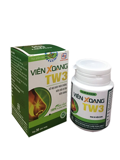 Hỗ trợ giảm triệu chứng viêm mũi dị ứng Viên Xoang TW3 hộp 1 lọ 30 viên
