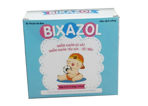 Thuốc kháng sinh trị nhiễm khuẩn hô hấp, tiêu hóa, tiết niệu Bixazol hộp 4 vỉ x 5 ống x 10ml