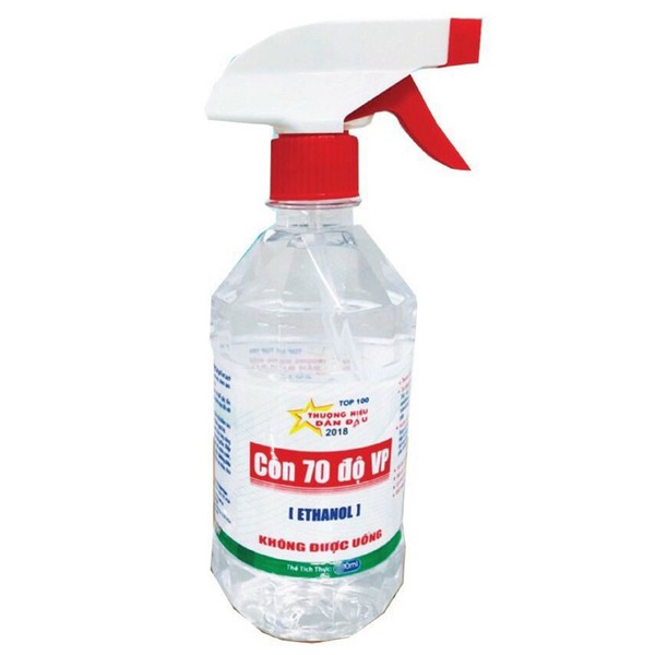 Dung dịch sát khuẩn Cồn 70 độ VP (có vòi xịt) chai 500ml