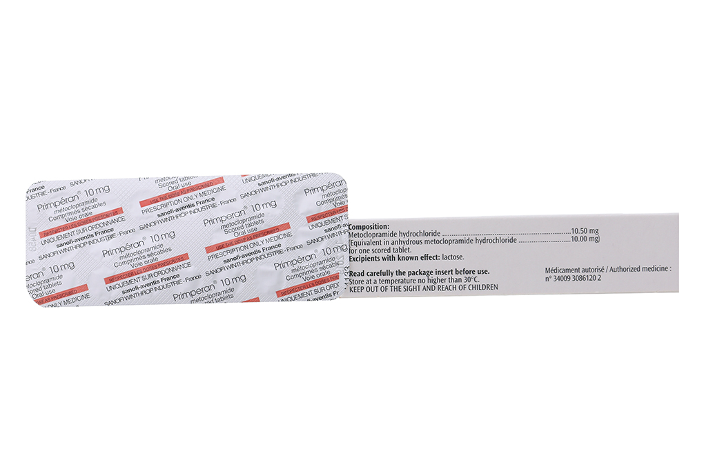 Thuốc chống nôn Primperan 10mg hộp 40 viên-2