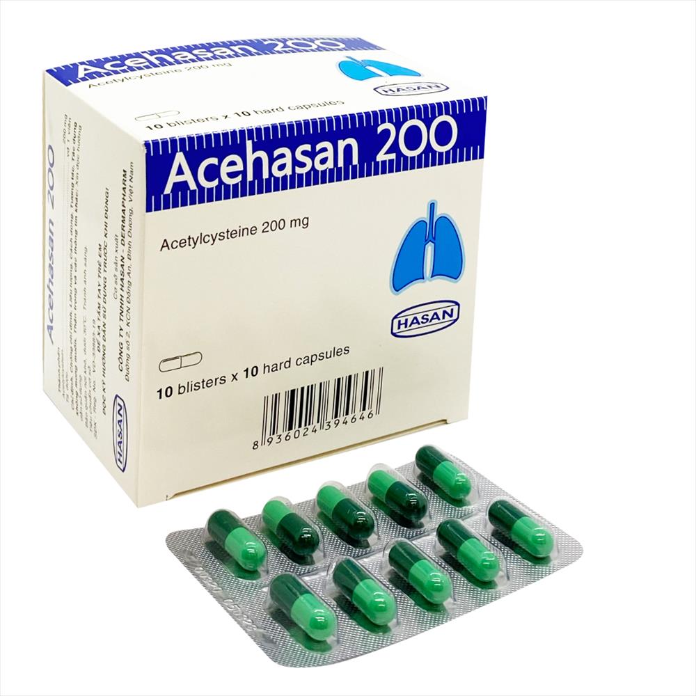 Thuốc long đờm Acehasan 200 hộp 100 viên