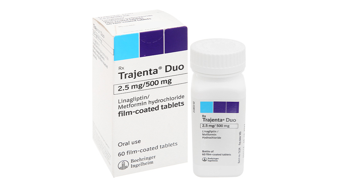 Điều trị đái tháo đường Trajenta Duo 2.5mg/500mg lọ 60 viên