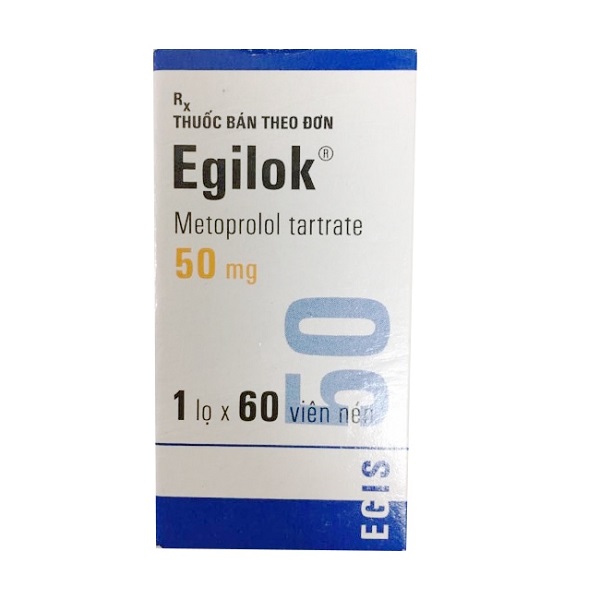 Thuốc trị tăng huyết áp Egilok 50mg hộp 1 lọ 60 viên