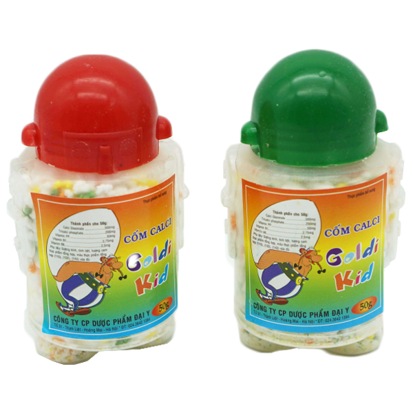 Thực phẩm chức năng Cốm Canxi Goldi Kid chai 50g