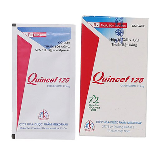 Thuốc kháng sinh Quincef 125 hộp 10 gói x 3,8g-2