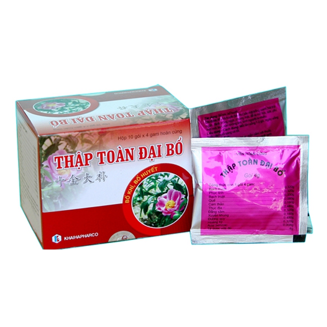 Hoàn Thập Toàn Đại Bổ (Khaihapharco) hộp 10 gói x 4g