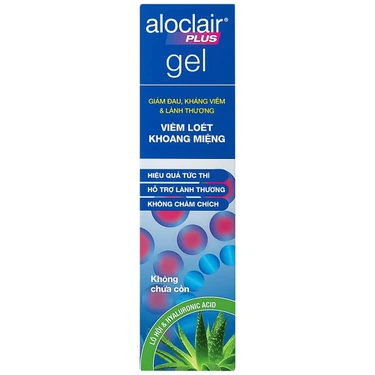 Gel giảm đau, kháng viêm và lành viêm loét khoang miệng Aloclair Plus tuýp x 8ml