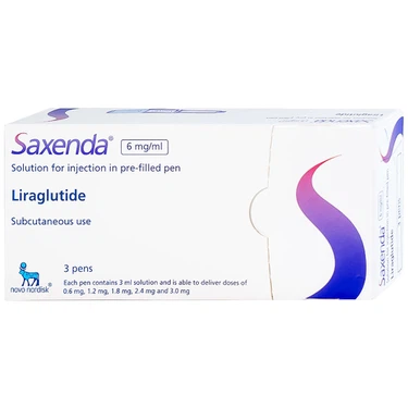 Bút tiêm tiểu đường Saxenda 6mg/ml Novo Nordisk hộp 3 cây