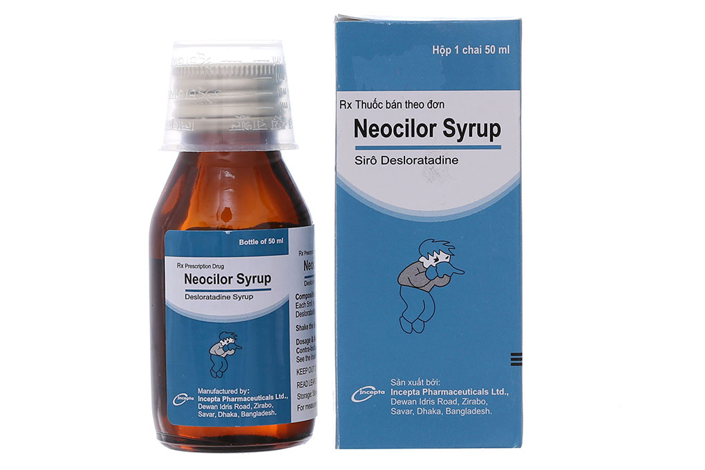 Siro trị viêm mũi dị ứng Neocilor Syrup hộp 1 chai 50ml