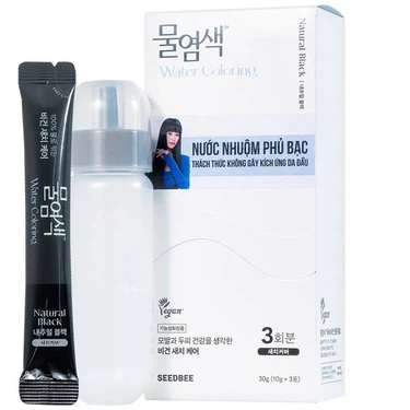 Nước nhuộm phủ bạc - đen tự nhiên Seedbee Water Coloring Natural Black hộp x 30g