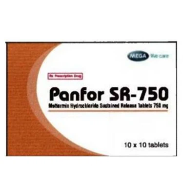 Thuốc kiểm soát đường huyết tiểu đường tuýp 2 Panfor SR-750 MEGA hộp 10 vỉ x 10 viên