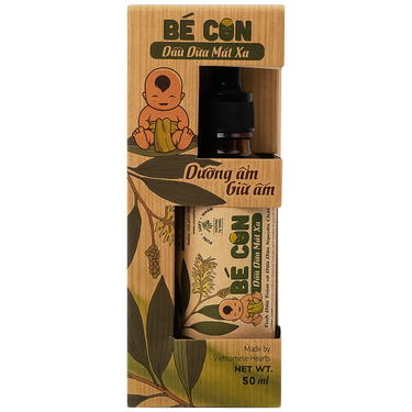 Dưỡng ẩm, giữ ấm, giảm rôm, sẩy và cứt trâu cho bé dầu dừa mát xa Bé Con Sense Plus hộp x 50ml