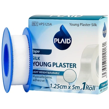 Băng keo cuộn lụa Young Plaster-Silk 1.25cm x 5m hộp 1 cuộn