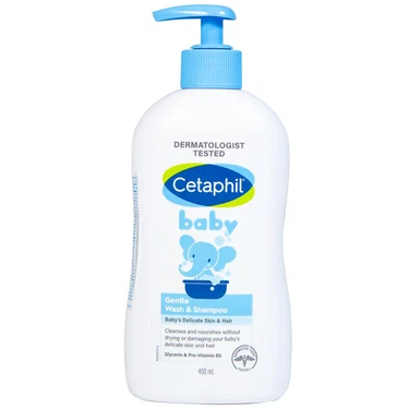 Sữa tắm và gội cho trẻ em Cetaphil Baby Gentle Wash And Shampoo chai 400ml