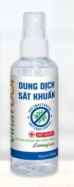 Dung dịch sát khuẩn Vina Tươi Tinh dầu Sả Chanh chai 50ml