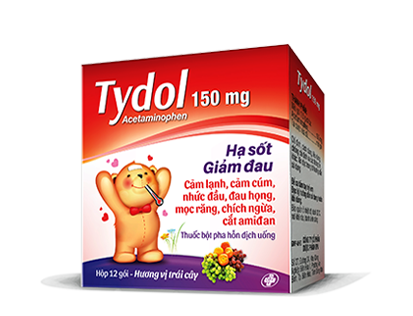 Thuốc hạ sốt, giảm đau Tydol 150 hộp 12 gói 