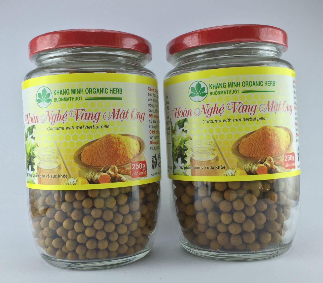 Hoàn Nghệ Vàng Mật Ong Khang Minh lọ 250g viên hoàn