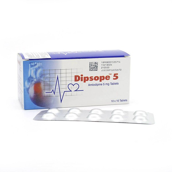 Thuốc trị tăng huyết áp Dipsope 5 hộp 10 vỉ x 10 viên