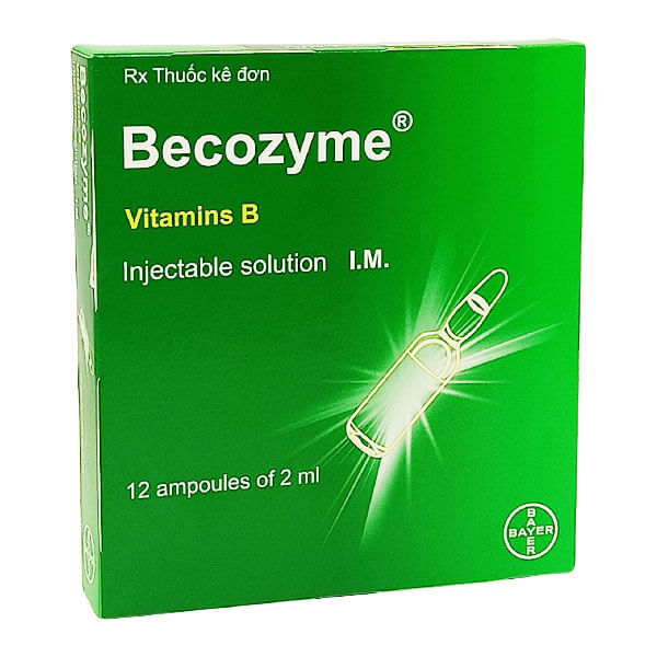 Thuốc tiêm bắp bổ sung vitamin B Becozyme Bayer hộp 12 ống x 2ml