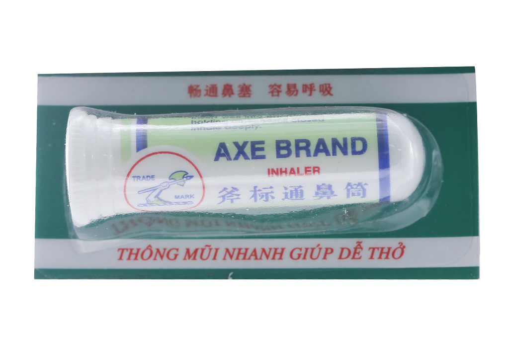 Ống hít trị nghẹt mũi Axe Brand Inhaler vỉ 6 ống x 1,7g dịch thuốc-1