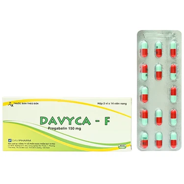 Thuốc điều trị rối loạn lo âu lan tỏa Davyca - F 150mg Davipharm hộp 2 vỉ x 14 viên