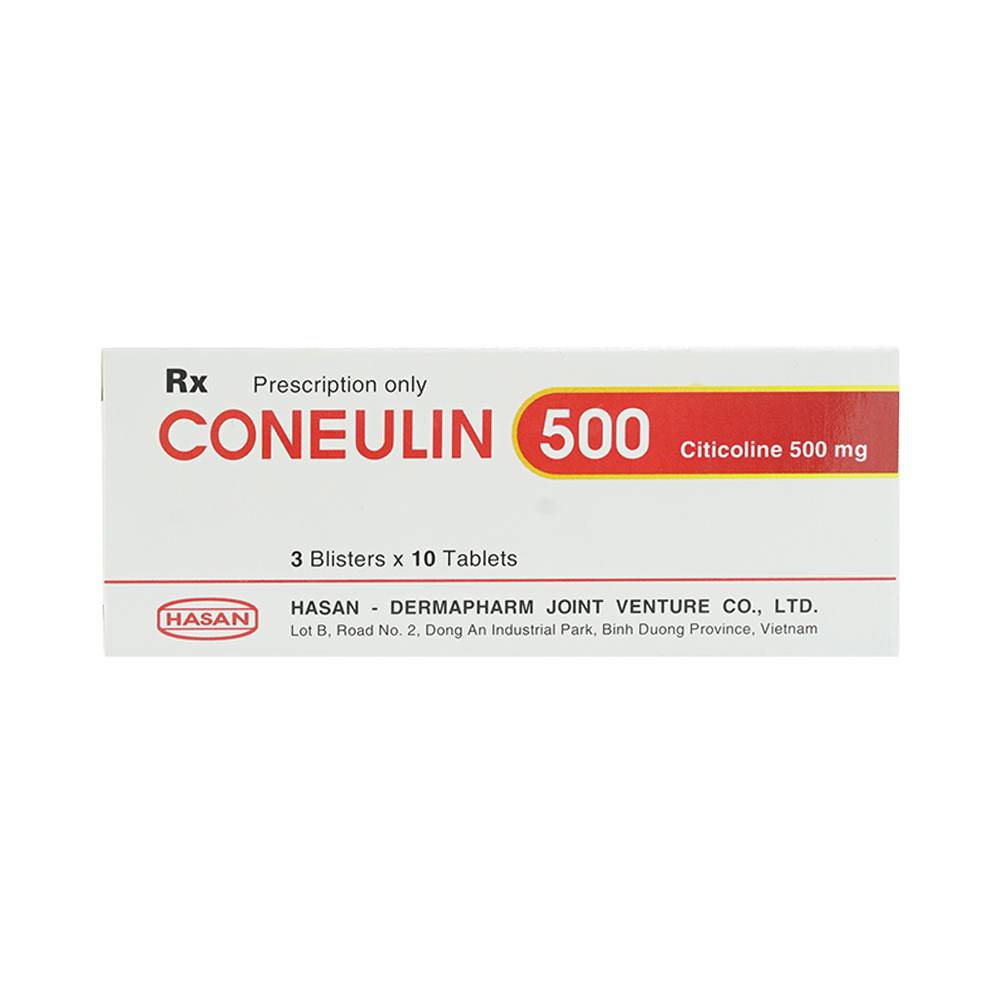 Thuốc điều trị rối loạn thần kinh Coneulin 500 Hasan hộp 3 vỉ x 10 viên