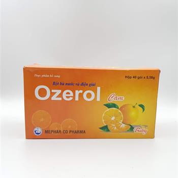 Bột bù nước và điện giải Ozerol Cam (MEPHAR CO PHARMA) hộp 40 gói x 5,58g