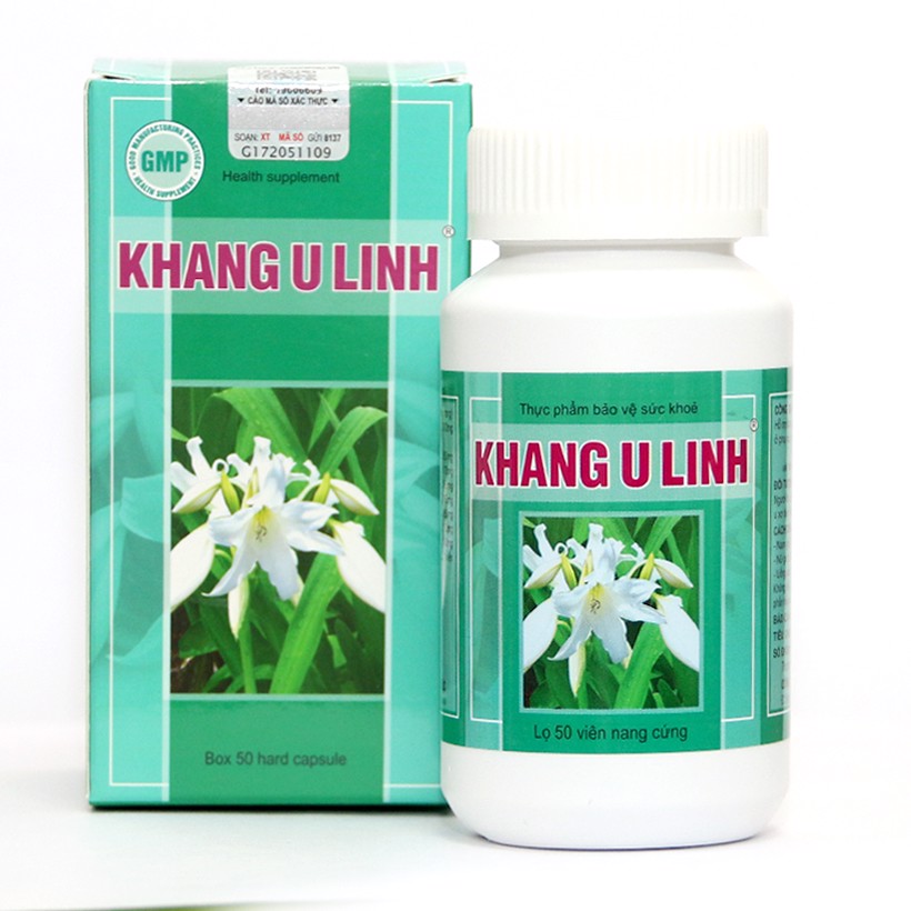 Hỗ trợ làm giảm các triệu chứng u lành Khang U linh hộp 1 lọ 50 viên