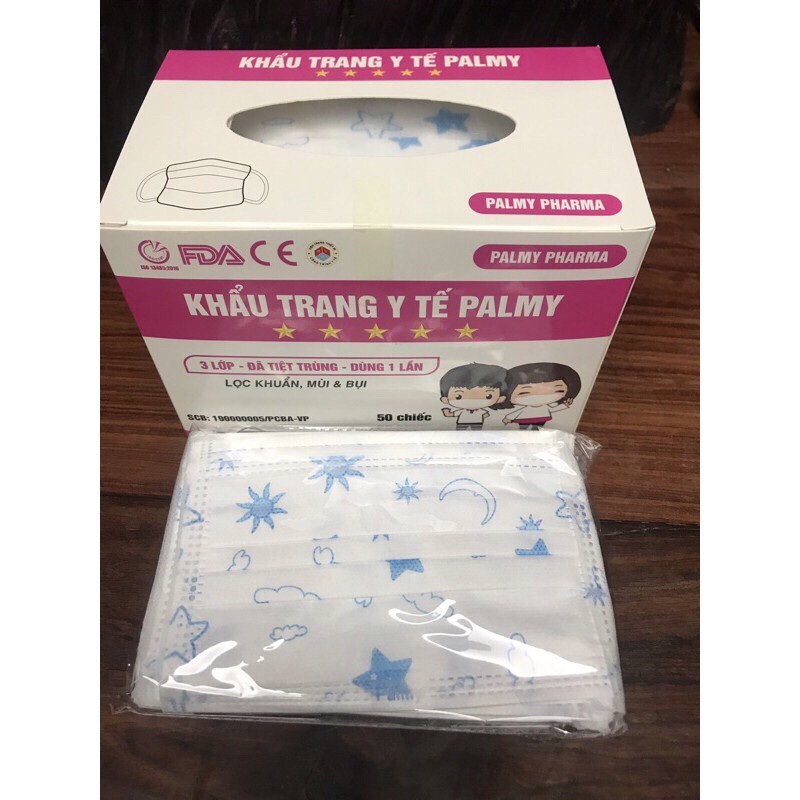 Khẩu trang y tế trẻ em  PALMY hộp 50 cái