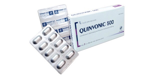 Thuốc kháng sinh Quinvonic 500 hộp 2 vỉ x 10 viên