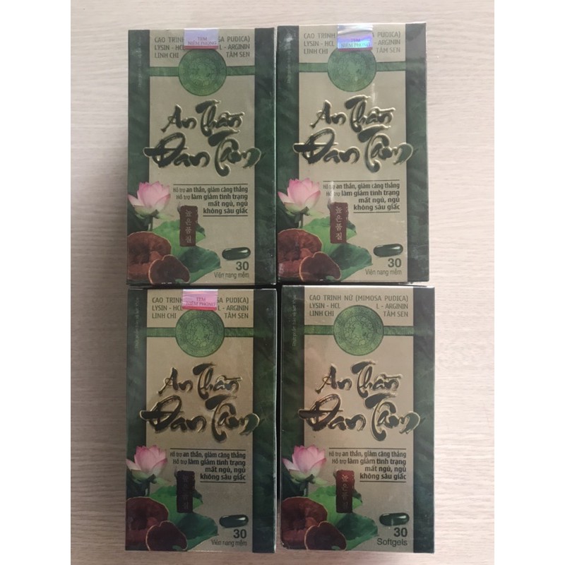 Viên uống hỗ trợ giảm căng thẳng, mất ngủ An Thần Đan Tâm hộp 1 lọ 30 viên