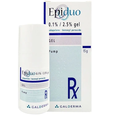 Điều trị mụn trứng cá Epiduo 0.1%/2.5% gel Galderma lọ