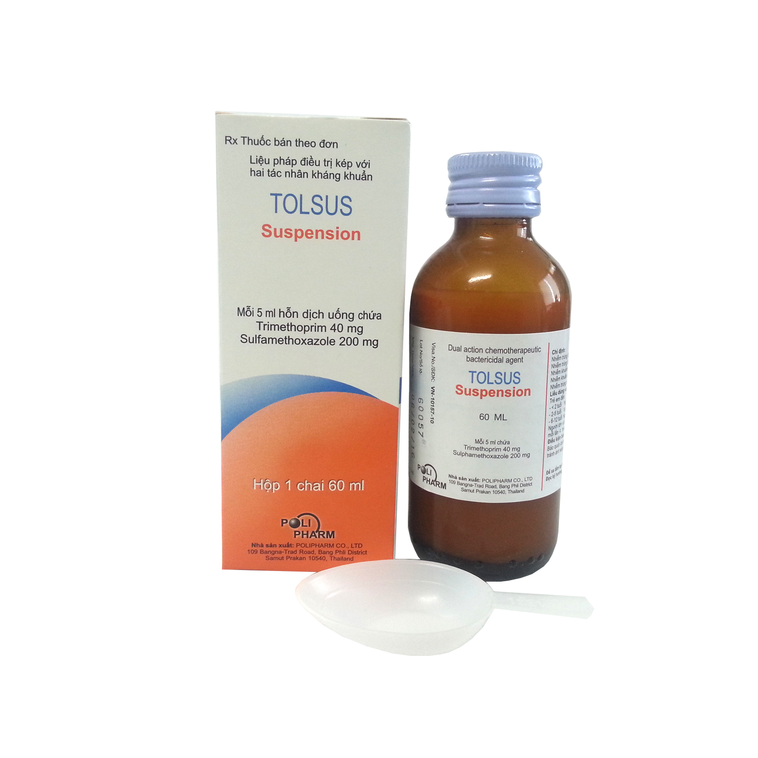 Hỗn dịch uống Tolsus hộp 1 lọ 60ml