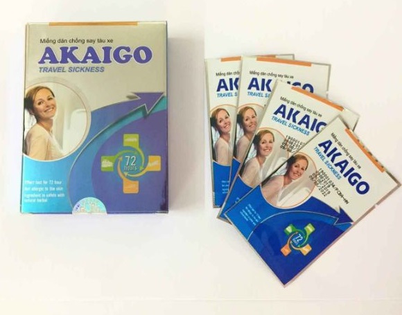 Miếng dán chống say tàu xe Akaigo hộp 10 miếng