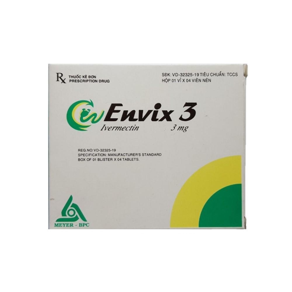 Thuốc điều trị giun sán ENVIX 3 hộp 4 viên