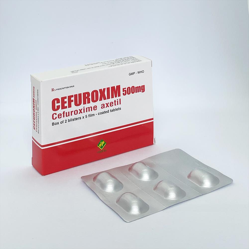 Thuốc kháng sinh Cefuroxim 500mg Vidipha hộp 10 viên-2