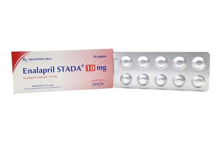 Thuốc điều trị tăng huyết áp Enalapril Stada 10mg hộp 30 viên