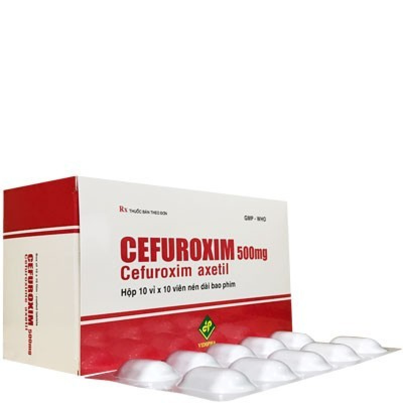 Thuốc kháng sinh Cefuroxim 500mg Vidipha hộp 100 viên