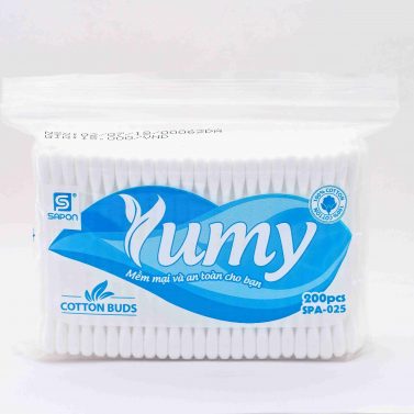 Tăm bông Yumy thân nhựa SPA-025 gói 200 que